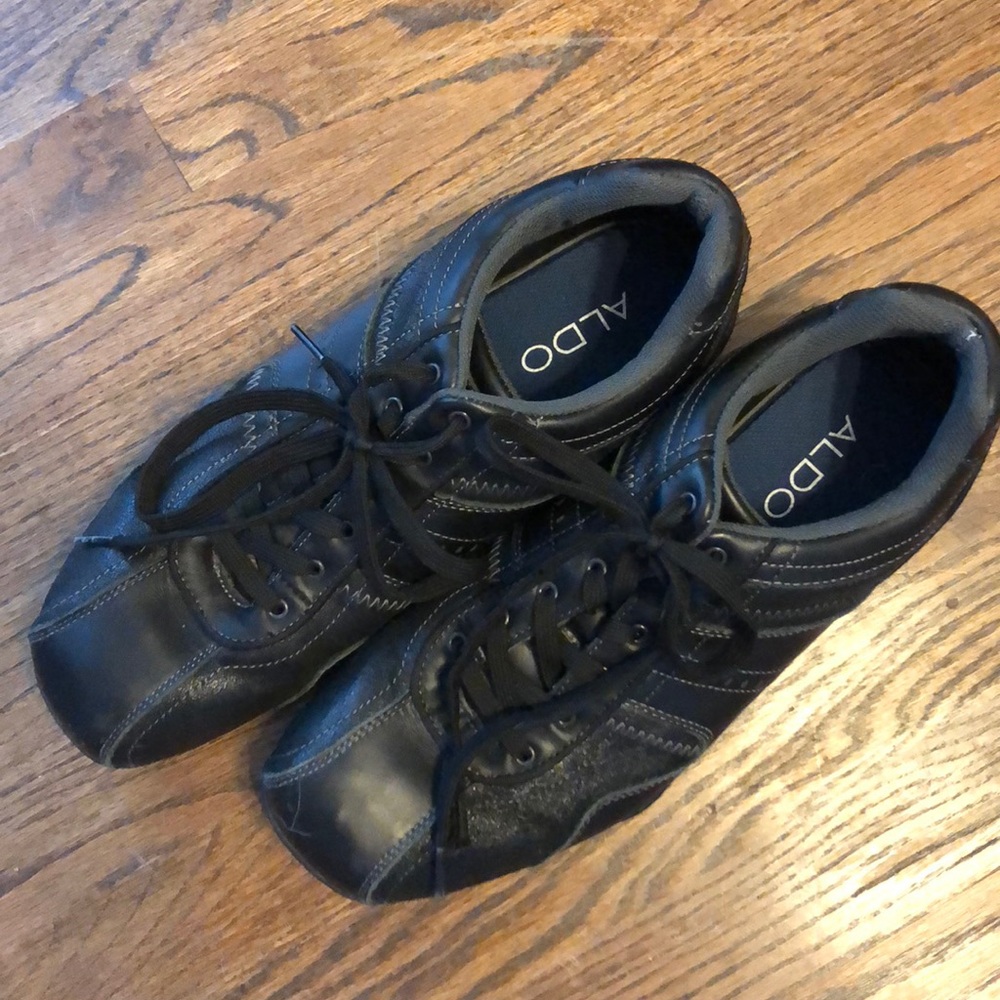 Black Leather Aldo Shoes